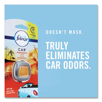 Febreze® Car Air Freshener, Hawaiian Aloha, 2 Ml Clip, 2-pack, 8 Packs-carton freeshipping - TVN Wholesale